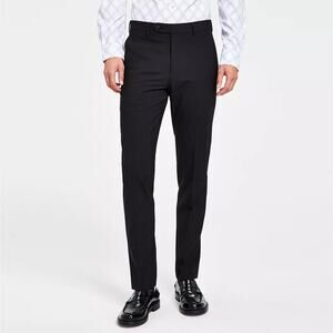 Bar III Men's Black Wool Blend Skinny Fit Classic Suit Dress Pants Size 30x30